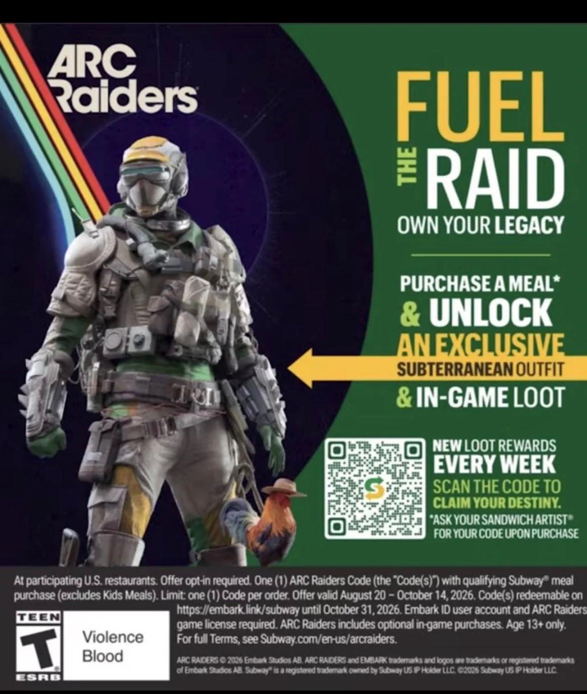 【ARC Raiders】「Subwayのスキン置いてる店ある？」←開始日は8月20日だぞ