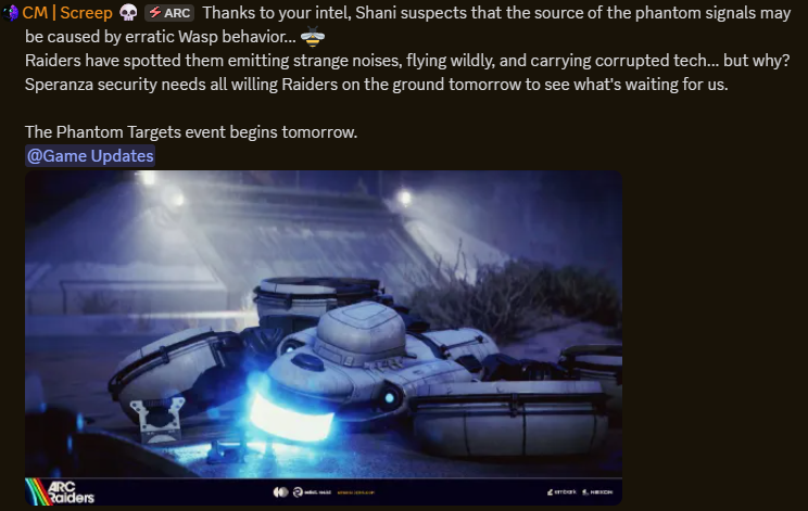 【ARC Raiders】この2週間のお使いの続き？異常飛行するWaspの新イベントが明日開始