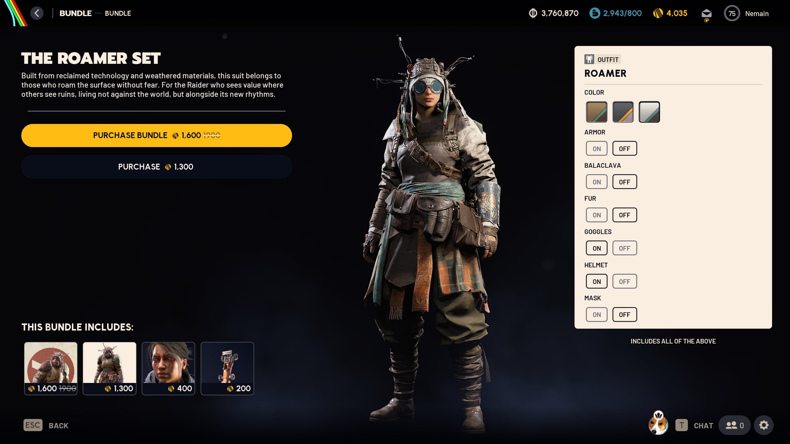 【ARC Raiders】新スキン「ローマー」装備の着脱でゴツい鎧からバッタ顔まで作れる