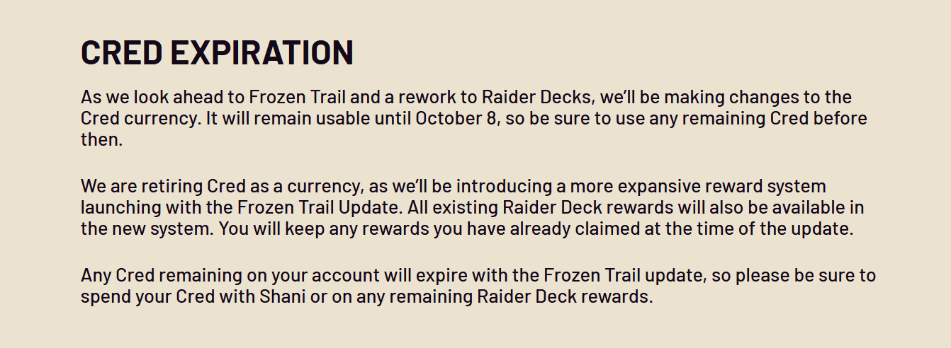 【ARC Raiders】クレド廃止、10月8日に残高全失効へ…貯め込み勢は今のうちに使い切れ