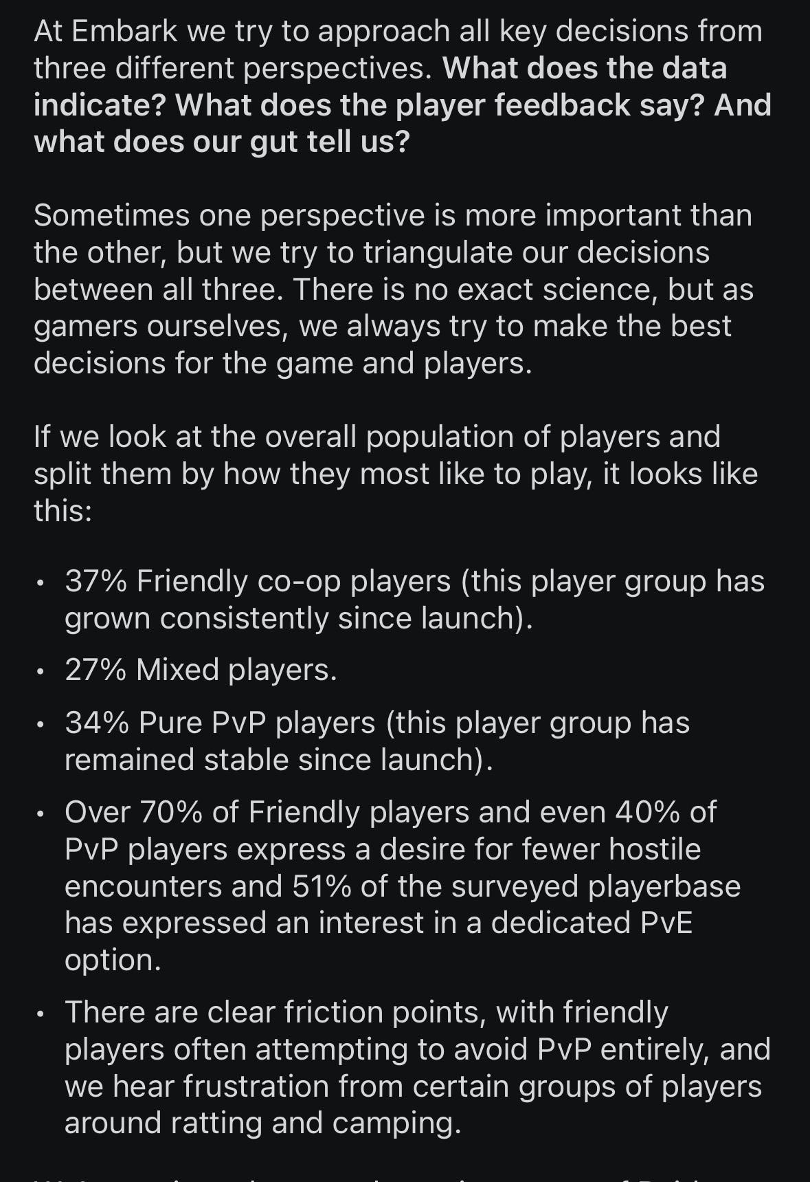 【ARC Raiders】PvP勢の4割も敵対遭遇の減少を希望、専用PvEを求める人は51％