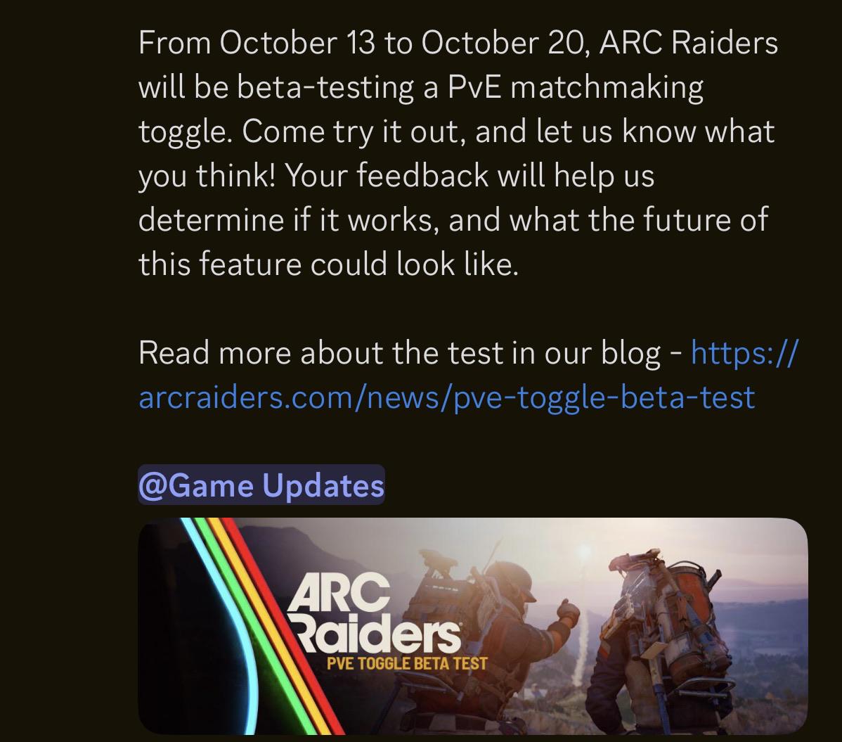 【ARC Raiders】PvEマッチメイキング切替ベータへ←「横取りマン増えるだけじゃね？」